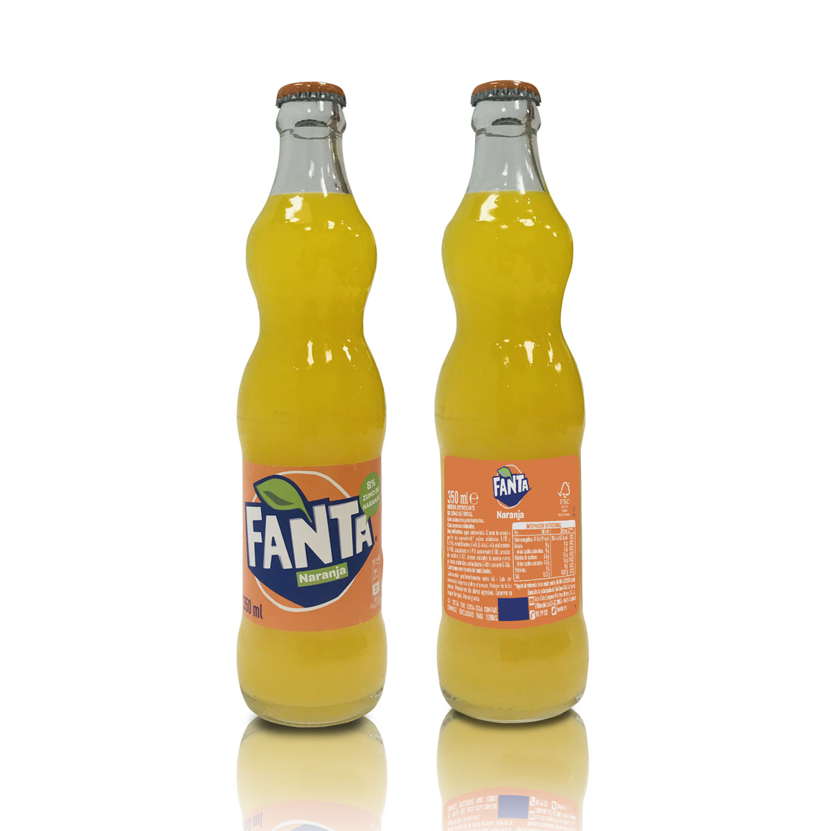 roll of FANTA NARANJA 500ml bottle sticker labels +500pc